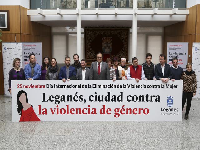 Leganés conmemora el 25 de noviembre con un acto de condena de la violencia contra la mujer