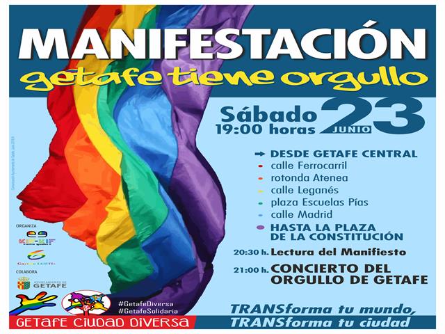 Getafe celebra el Orgullo con una manifestación el sábado 23 de junio 