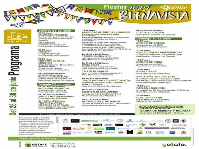Llegan las Fiestas de Buenavista y Getafe Norte