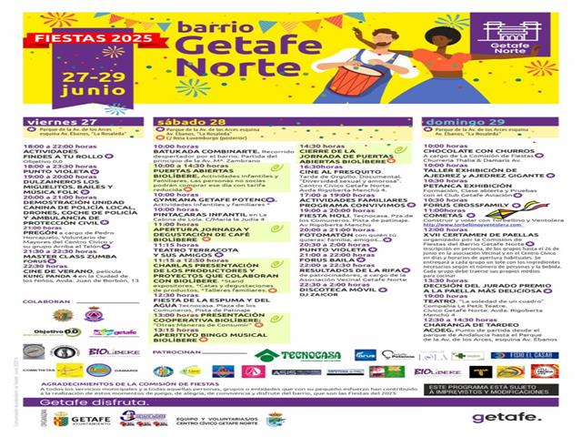 Getafe Norte celebra sus fiestas de barrio del 27 al 29 de junio