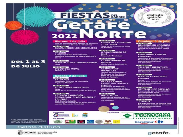 Llegan las Fiestas de barrio en Getafe Norte y Buenavista