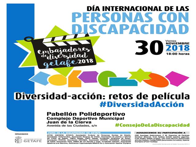 Getafe celebra el Dia Internacional de la Discapacidad el viernes 30 de noviembre con una representación artística de escenas de cine