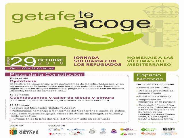El Ayuntamiento de Getafe organiza la ‘jornada solidaria con los refugiados’ y el ‘homenaje a las víctimas del Mediterráneo’