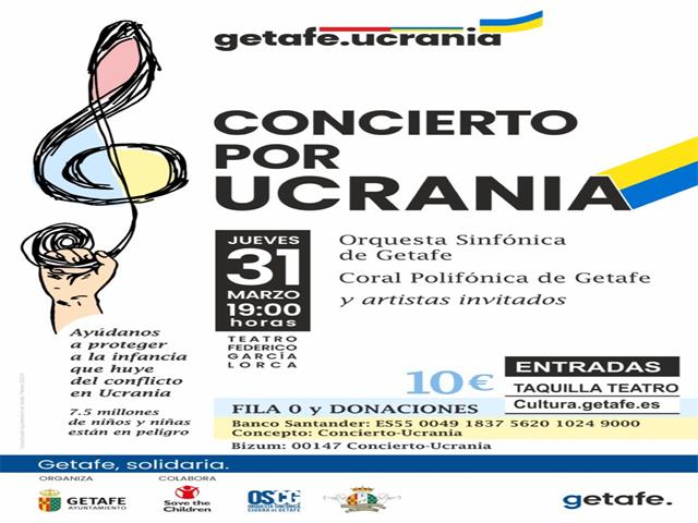 Getafe organiza un concierto benéfico por Ucrania con ‘Fila 0’ para donaciones