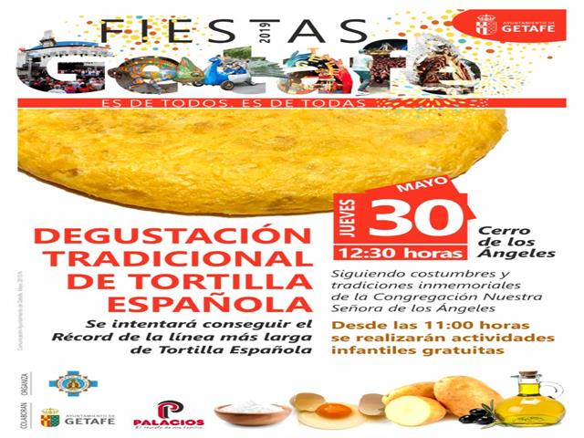 Getafe tendrá un original inicio de sus Fiestas tratando de lograr el récord de la línea más larga de tortilla española