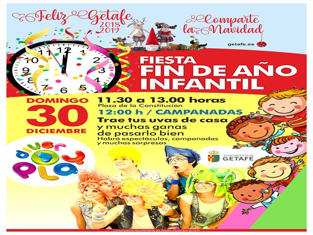 Los peques de Getafe disfrutarán de la fiesta fin de año infantil y de muchas otras actividades