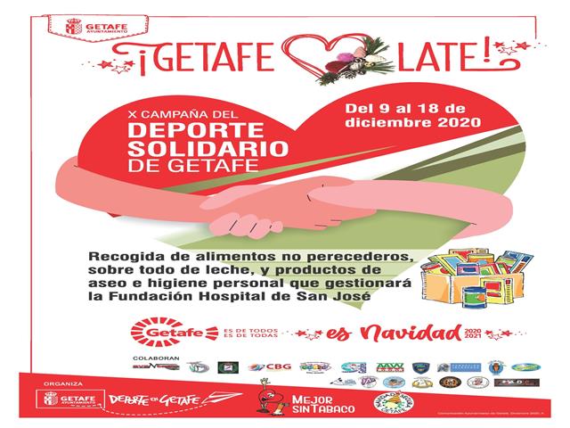 El Ayuntamiento de Getafe pone en marcha la X Campaña del Deporte Solidario de Getafe