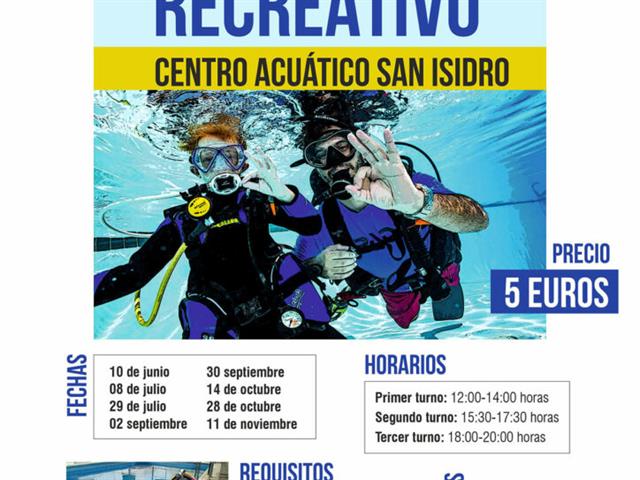 El Centro Acuático San Isidro ofrece las primeras experiencias de buceo recreativo