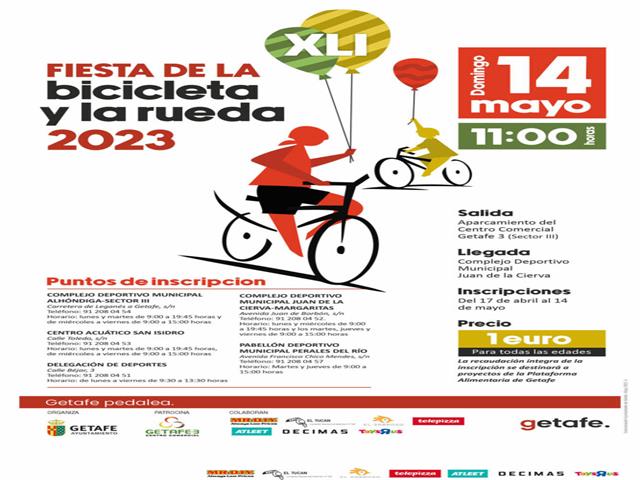 Getafe celebrará su XLI Fiesta de la Bicicleta y la Rueda el 14 de mayo