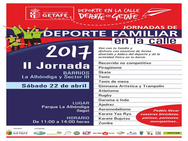 El deporte vuelve a salir a la calle el próximo sábado 22 de abril en Getafe