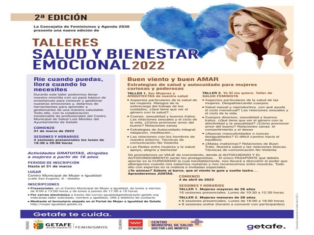Nueva edición de Talleres de Salud y Bienestar Emocional para mujeres en Getafe