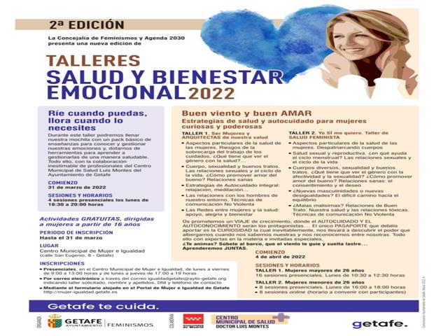 Nueva edición de Talleres de Salud y Bienestar Emocional para mujeres en Getafe