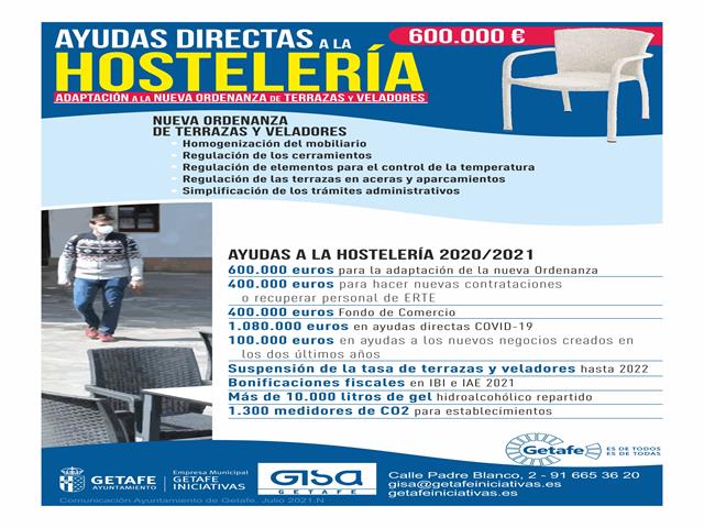 Getafe destina 600.000 euros en ayudas a los hosteleros para la nueva ordenanza