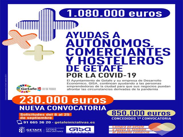 Nuevas ayudas a autónomos de Getafe que ya superan 1.000.000 de euros