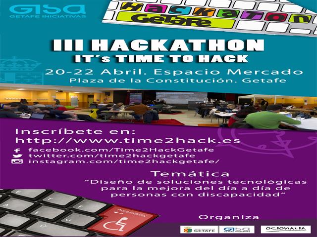 El Ayuntamiento de Getafe organiza un hackathon dedicado a las soluciones tecnológicas para personas con discapacidad