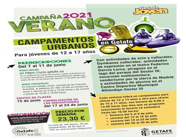 Getafe Joven organiza campamentos urbanos durante el mes de julio