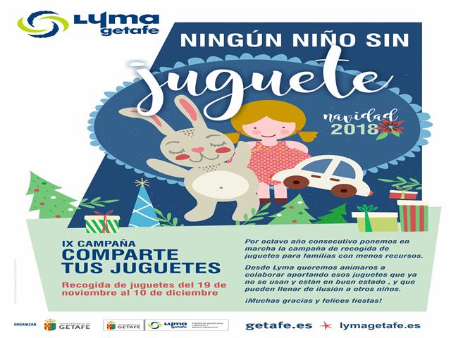 El Ayuntamiento de Getafe ha comenzado su campaña ‘Ningún niño sin juguete’ para familias con menos recursos
