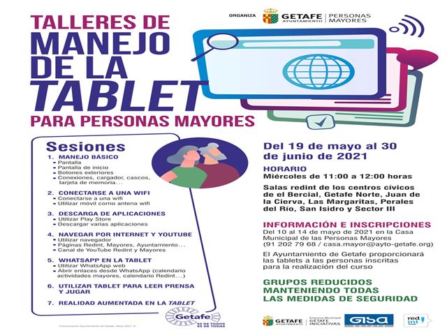 Getafe ofrece talleres de manejo de tablet para personas mayores