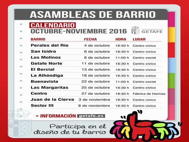 Los vecinos de Getafe tienen una nueva oportunidad de participar a través de las asambleas de barrio