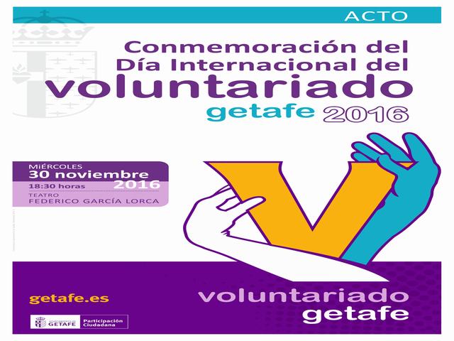 Getafe conmemora el Día Internacional del Voluntariado