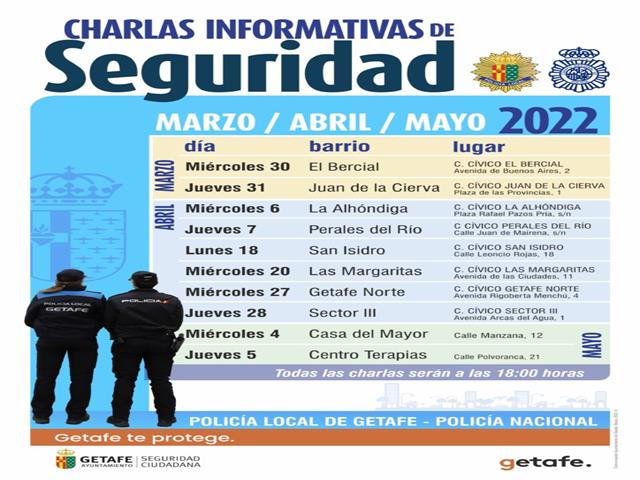 Policía Local y Nacional ofrecen un nuevo ciclo de charlas de seguridad