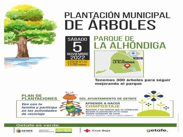Nueva plantación de árboles colectiva en el Parque Alhóndiga el 5 de noviembre