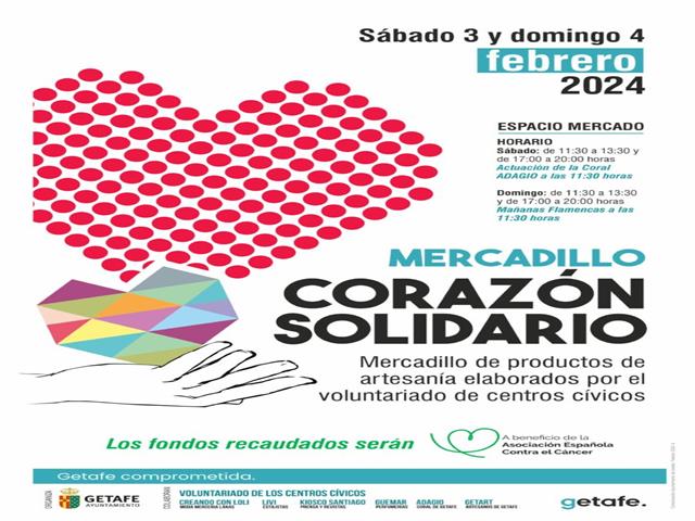 Getafe anima a acudir al ‘Mercadillo Corazón Solidario’ el próximo fin de semana