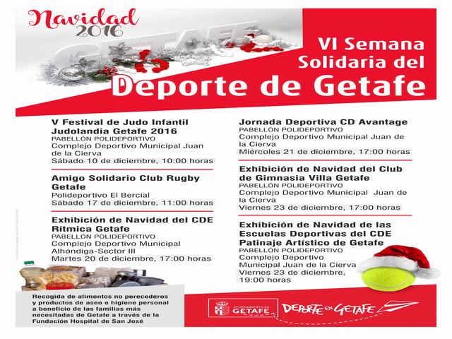 El Ayuntamiento organiza la ‘VI Jornada Solidaria del Deporte de Getafe’