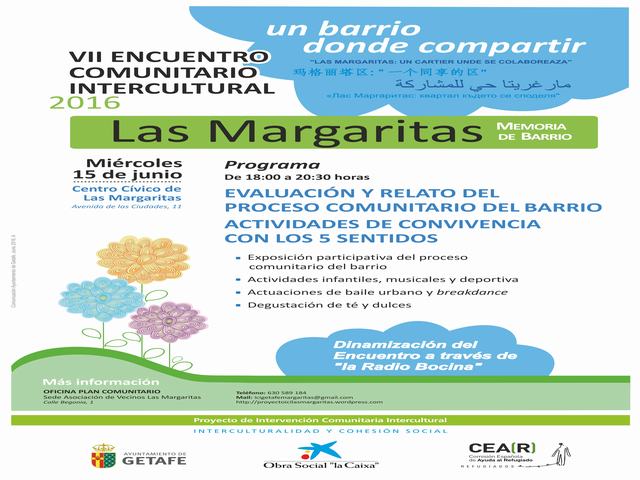 Mañana tendrá lugar el VII Encuentro Comunitario Intercultural ‘un barrio donde compartir’ en Las Margaritas