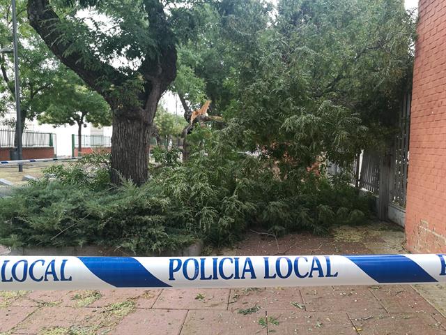 Policía Local de Getafe realiza cerca de 60 intervenciones por la tormenta de ayer