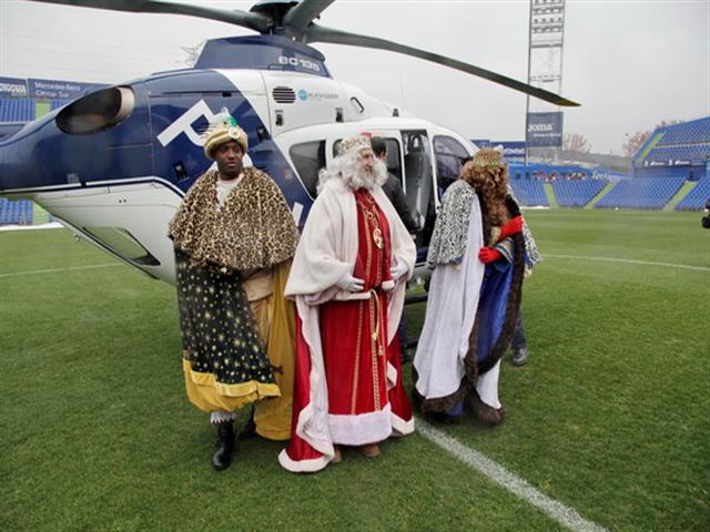 Los niños y niñas de Getafe volverán a encontrarse con los Reyes Magos de Oriente que llegarán al Coliseum en helicóptero