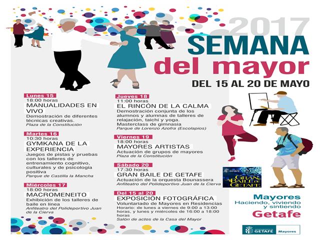 Los mayores de Getafe están invitados a participar en las actividades al aire libre de la Semana del Mayor