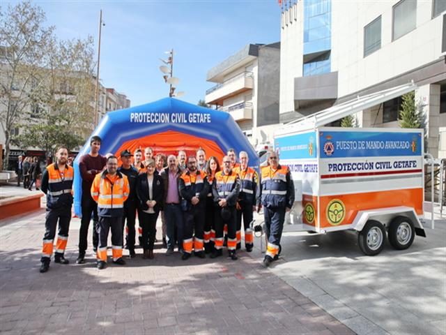 Protección Civil de Getafe cuenta con un nuevo remolque para trasladar su hospital de campaña