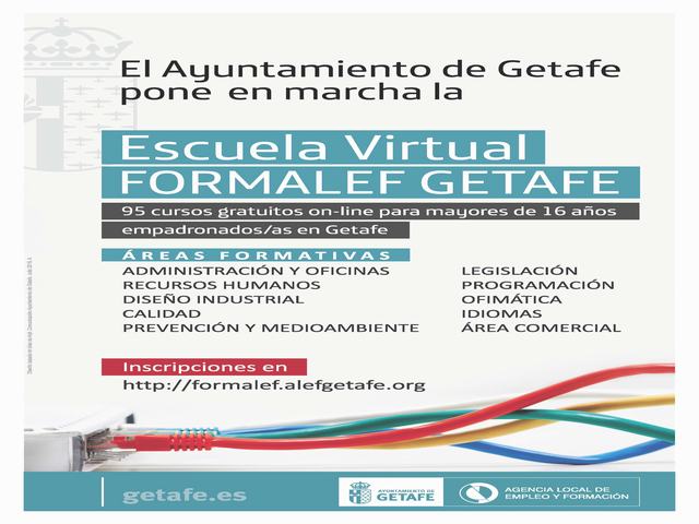 El Ayuntamiento de Getafe pone en marcha la Escuela Virtual Formalef