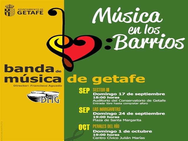 La Banda de Música de Getafe  lleva la música a los barrios