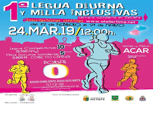 La Asociación Alma organiza la primera Legua y Milla Inclusiva de Getafe