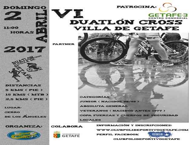 Se abre el plazo de inscripción para el VI Duatlón Cross ‘Villa de Getafe’