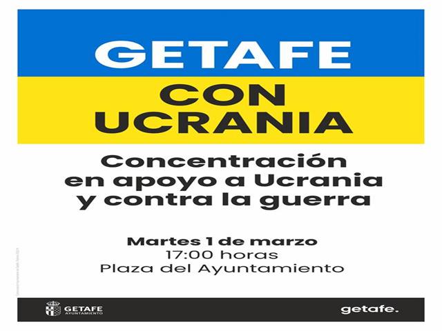 Getafe se adhiere a la Declaración de la FEMP y celebrará una concentración en apoyo a Ucrania