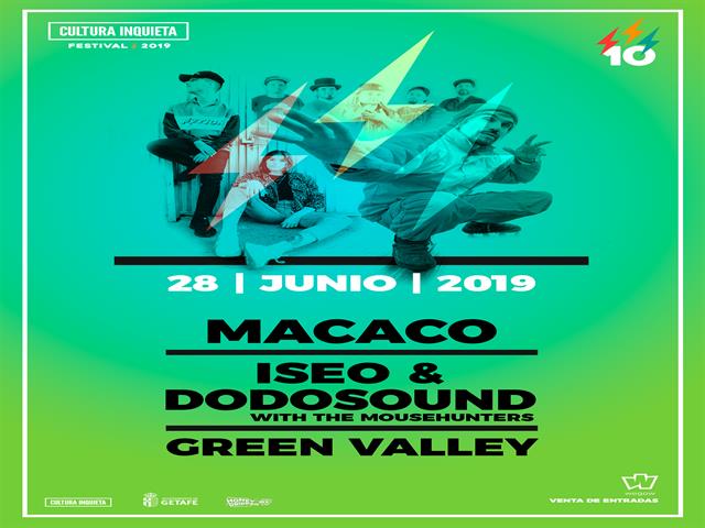 Macaco, Iseo & Dodosound y Green Valley, nuevas confirmaciones para el festival Cultura Inquieta 2019