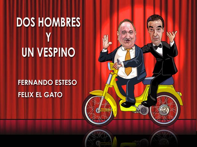 Fernando Esteso y Félix ‘El Gato’ traen a Getafe el espectáculo de humor ‘Dos Hombres y un Vespino’
