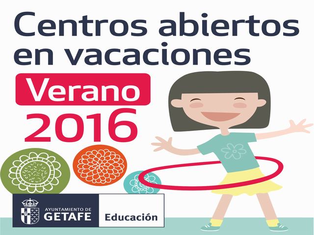 El Ayuntamiento de Getafe aumenta hasta 3.550 las plazas para los ‘centros abiertos en vacaciones de verano 2016’