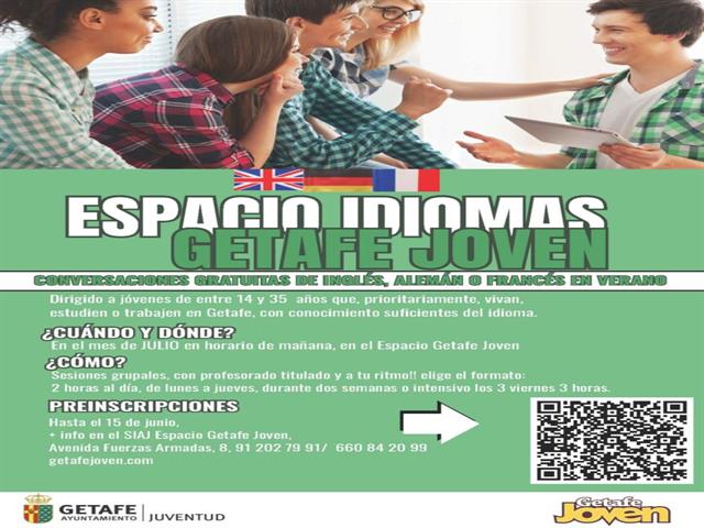 Getafe consolida su programa de idiomas para jóvenes en verano y abre el plazo de preinscripciones