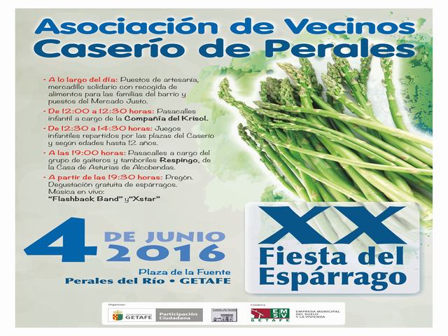 El barrio de Perales del Río vivirá el próximo sábado 4 de junio, su XX Fiesta del Espárrago