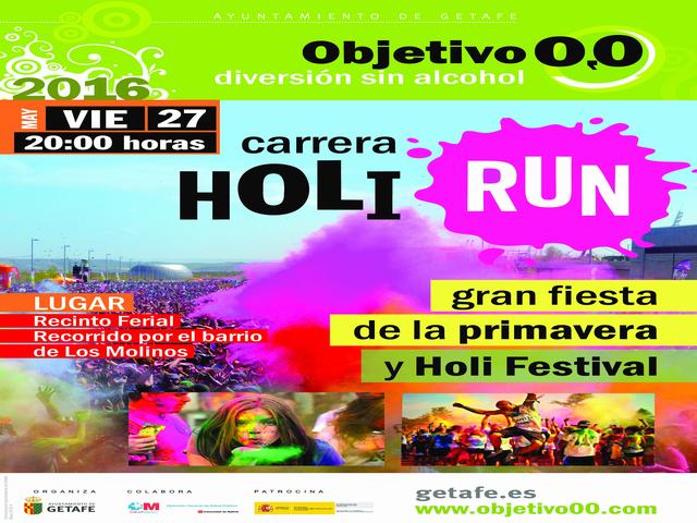 La carrera Holi Run y la gran fiesta final llenarán de color Getafe el 27 de mayo