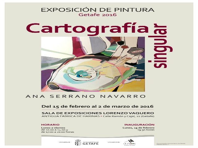 La pintora Ana Serrano muestra su ‘Cartografía Singular’ en la sala Lorenzo Vaquero de Getafe