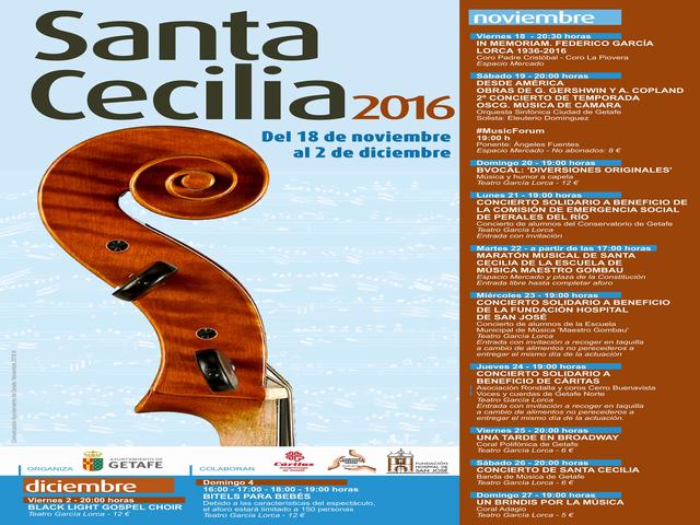 La música protagonista en Getafe con el ciclo de Santa Cecilia