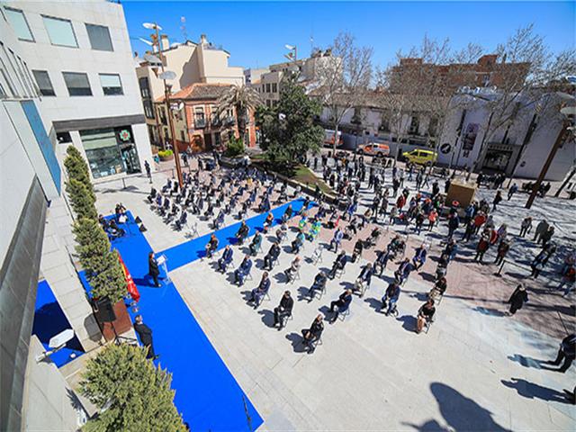 Emotivo homenaje a las víctimas de la COVID-19 en Getafe