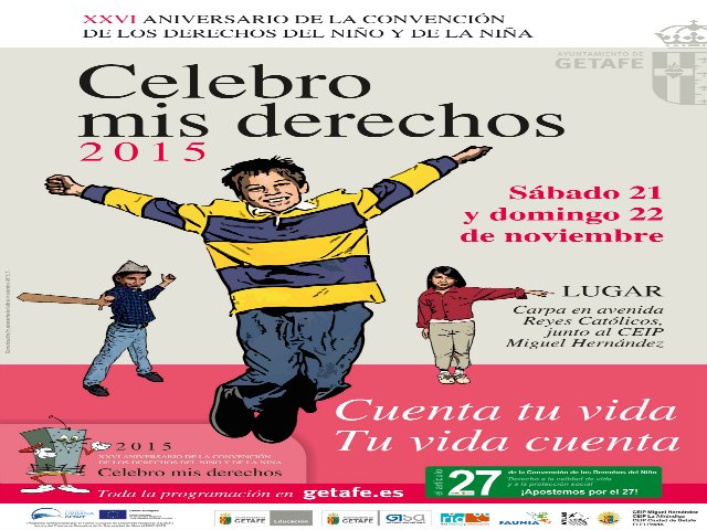 Getafe celebra el 26 aniversario de la convención de los derechos del niño con múltiples actividades y la entrega de premios del certamen de ilustración y cuentos