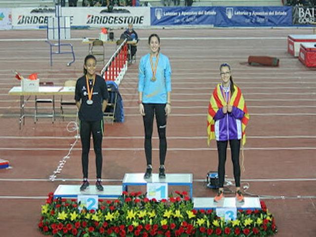 María Romero Campeona de España Juvenil en pista Cubierta en 60 metros vallas