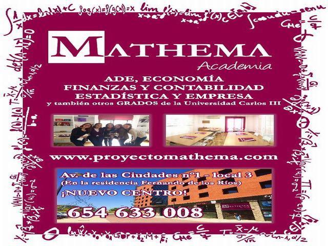 MATHEMA, ACADEMIA INGLÉS EN GETAFE, APOYO Y REFUERZO ESCOLAR, UNIVERSIDAD